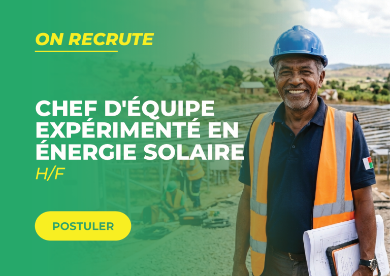 CHEF D'ÉQUIPE EXPÉRIMENTÉ EN ÉNERGIE SOLAIRE