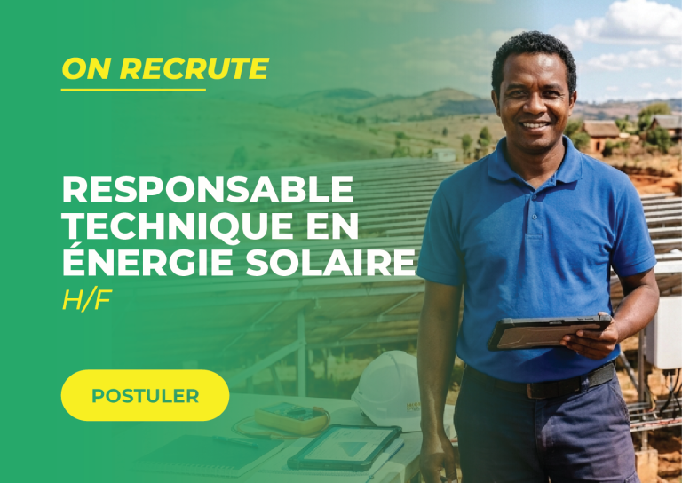 RESPONSABLE TECHNIQUE EN ÉNERGIE SOLAIRE